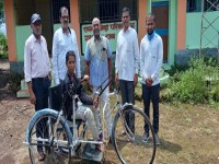 Wheel chair distributed to disabled people in Neral Karjat